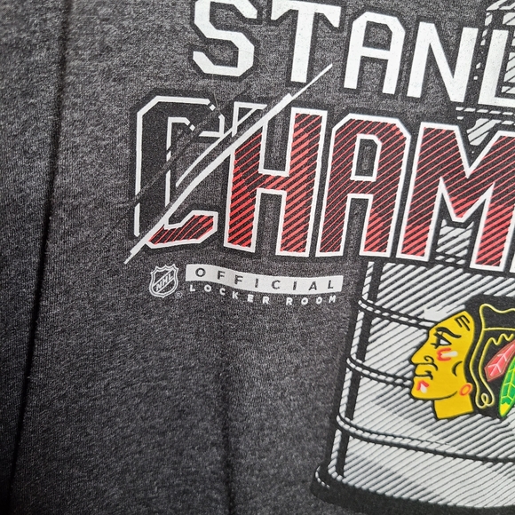 Reebok Chicago Blackhawks Stanley Cup Champions 2015 Tshirt Unisex 2XL - Picture 4 of 10